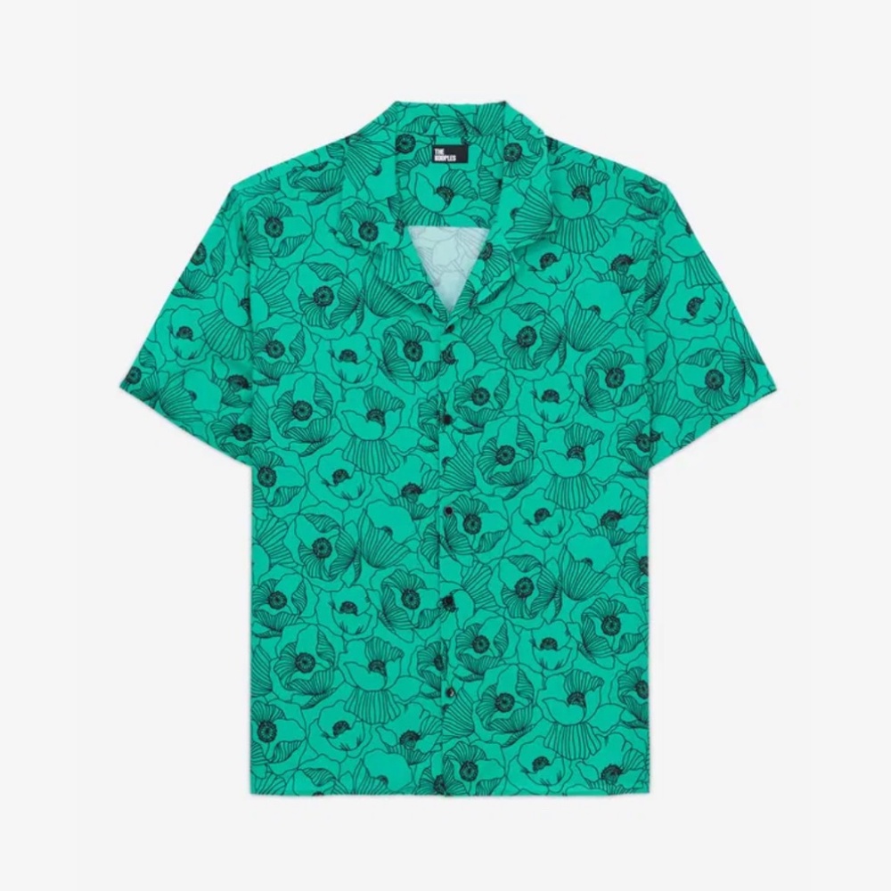 The Kooples Floral-print Hawaiian Woven Casual Printed Shirt in Green